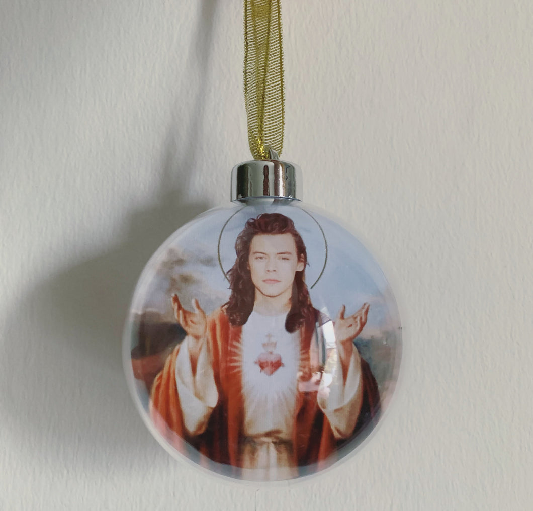 Harry Styles God Christmas Bauble