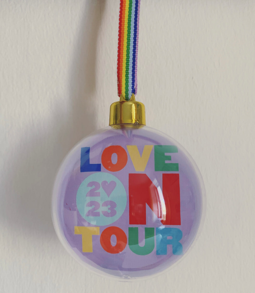 Love On Tour 2023 (purple background) Harry Styles Christmas Bauble