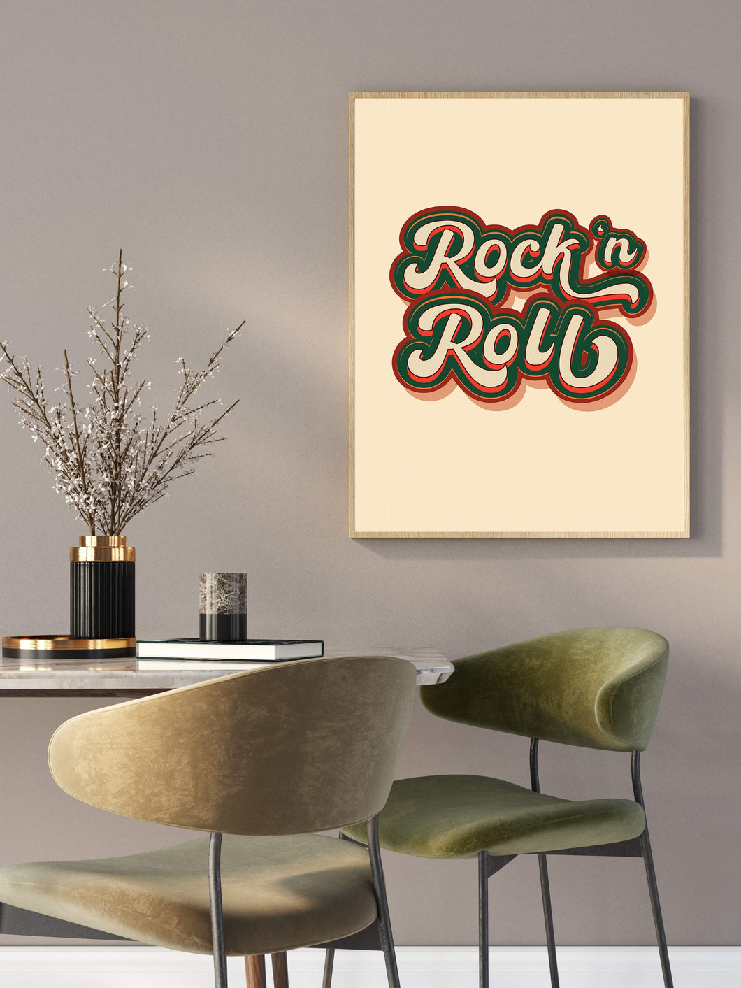 ‘Rock n Roll’ Retro Style Wall Art