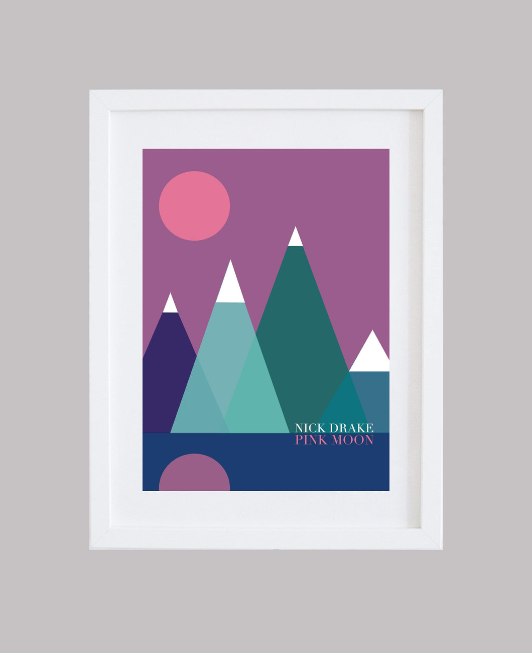 ‘Pink Moon’ Mountains Nick Drake Modern Wall Art