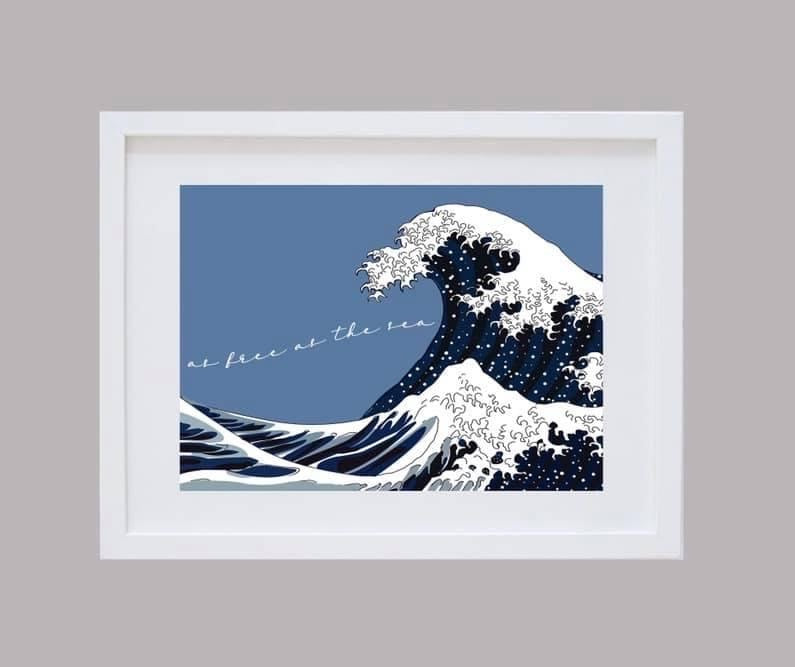 ‘As Free As The Sea’ Wall Art Wave Print