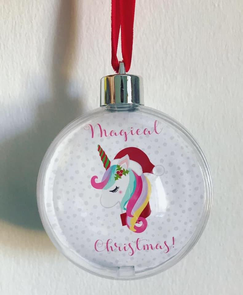 Magical Unicorn Christmas Bauble