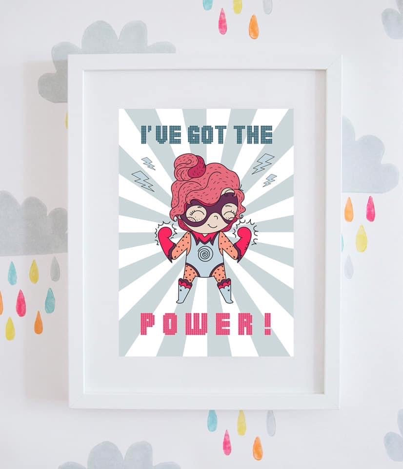 ‘I’ve Got The Power’ Girl Wall Art