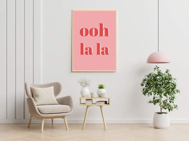 Pink ‘Ooh La La’ Wall Art