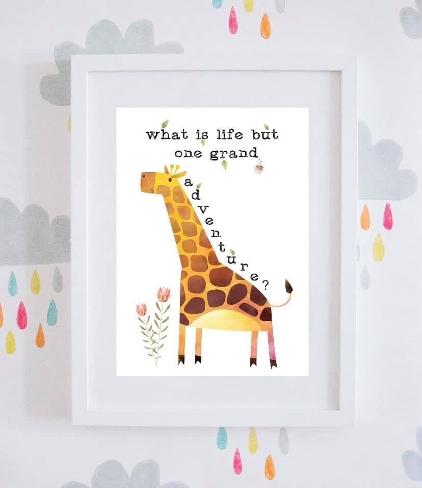 ‘Grand Adventure’ Giraffe Wall Art