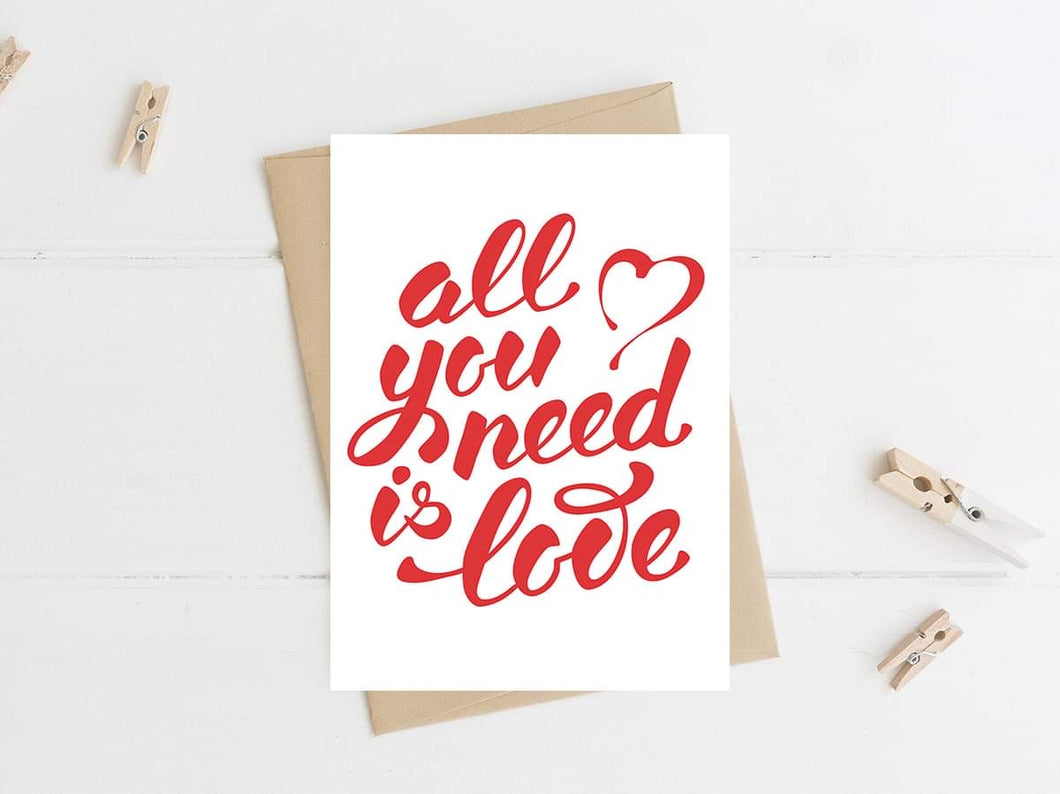 All You Need is Love Beatles Card