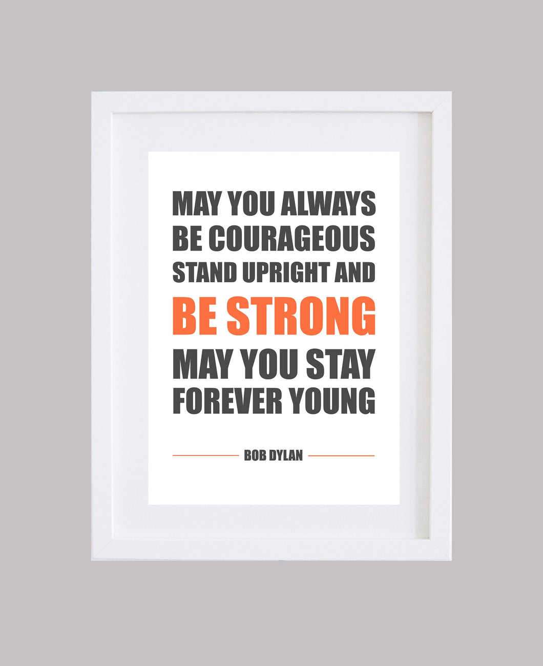 Bob Dylan ‘Forever Young’ Lyrics Wall Art (other colours available)