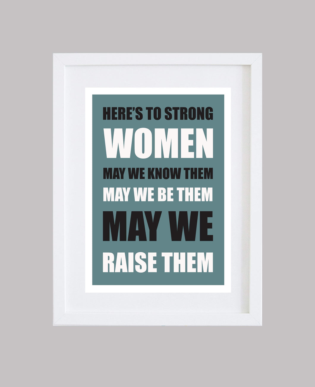 ‘Strong Women’ Quote Bold Wall Art