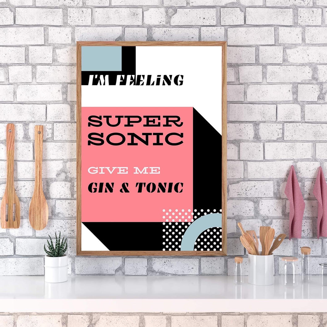 Supersonic Gin & Tonic Print