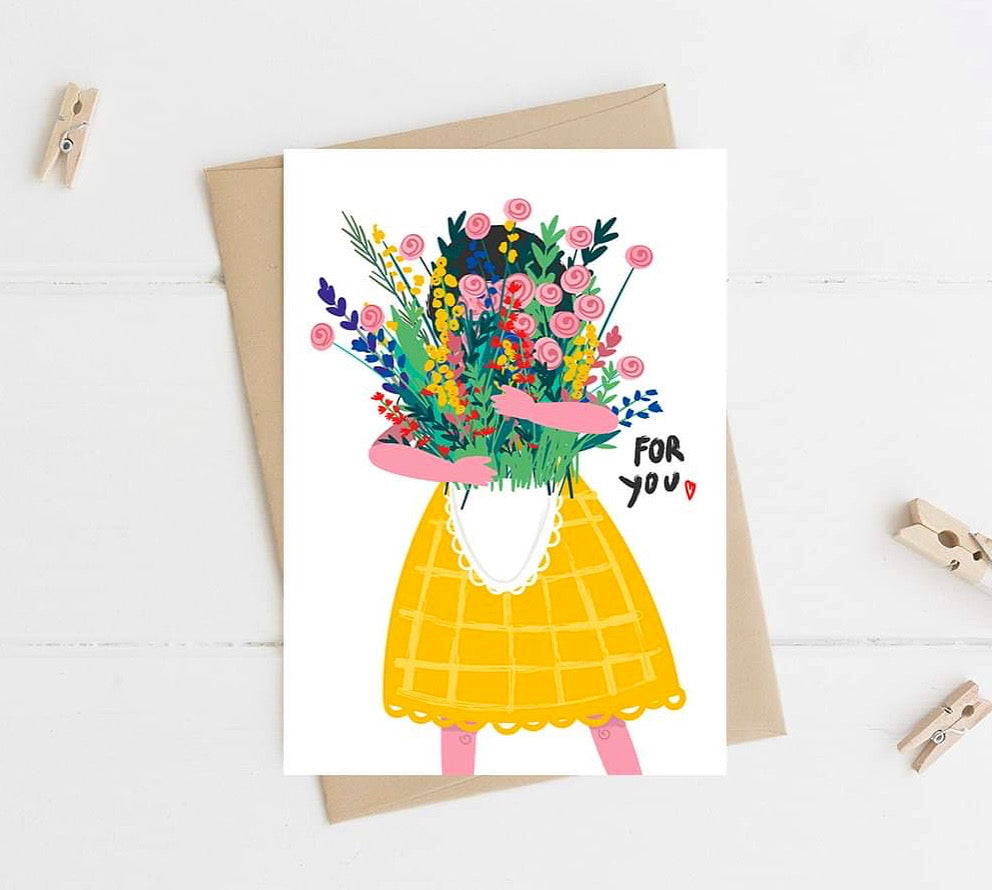 ‘For You’ Bunch of Flowers Card