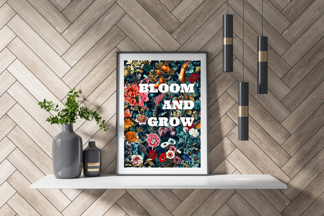 ‘Bloom & Grow’ Floral Botanic Wall Art