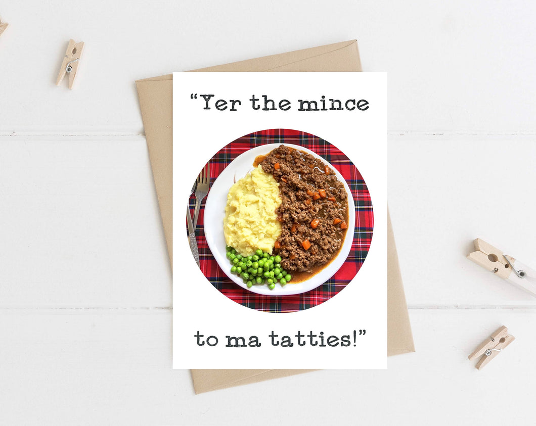 Fun Scottish Mince & Tatties Card